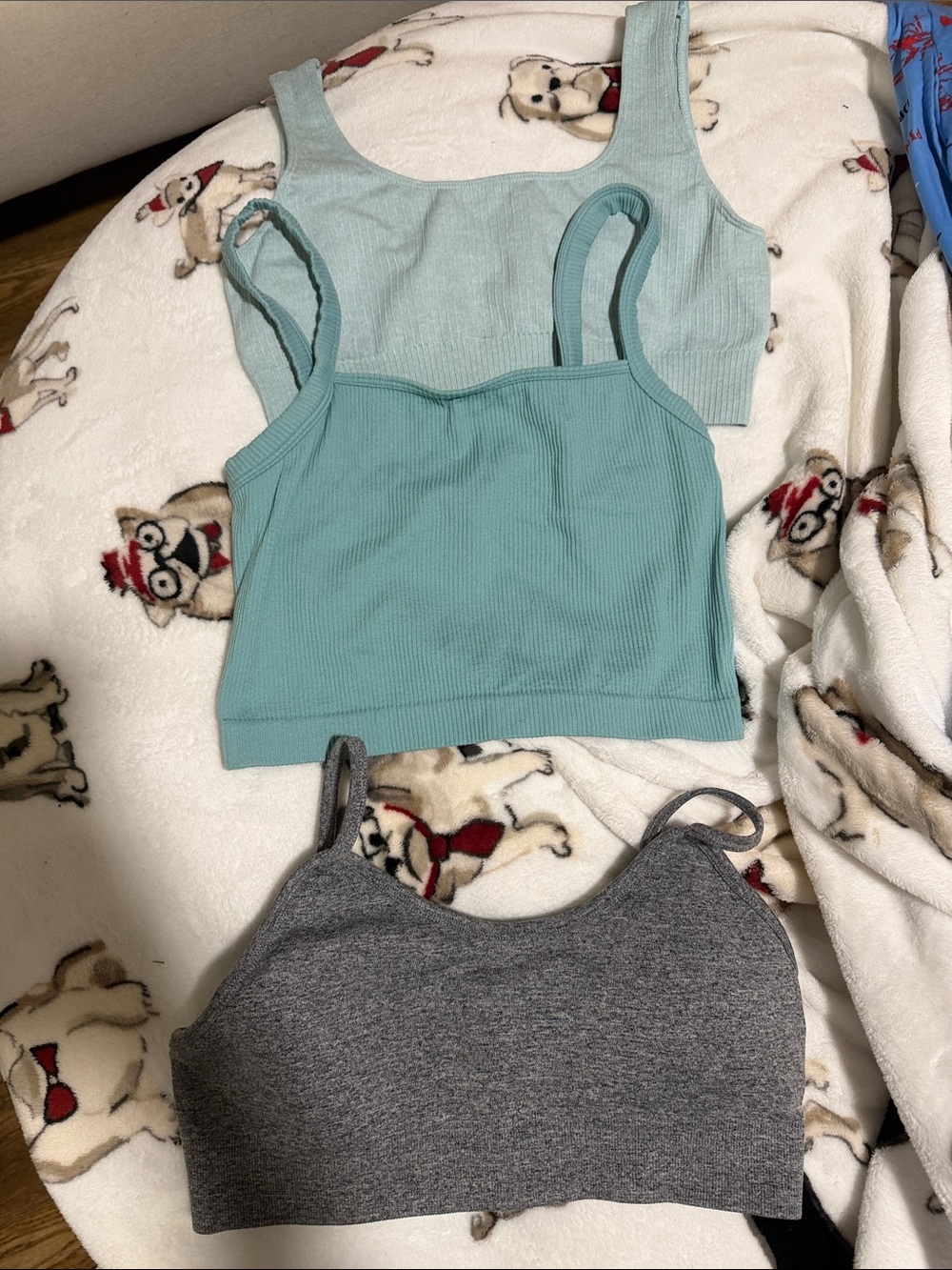 Women’s Ribbed Tank Crop Top - Aqua, Mint, Gray